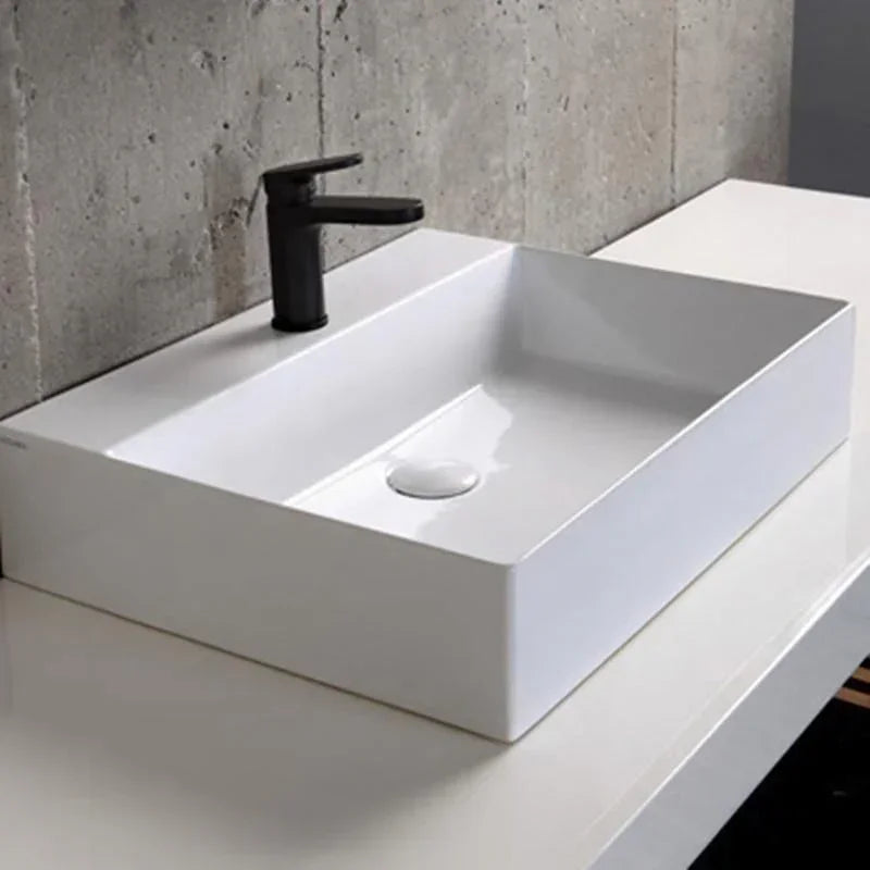 Studio Bagno Shard 600mm Basin - Ideal Bathroom CentreSHA60Gloss WhiteGloss White