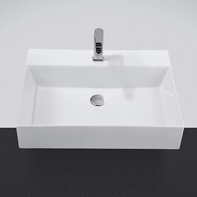 Studio Bagno Shard 600mm Basin - Ideal Bathroom CentreSHA60Gloss WhiteGloss White