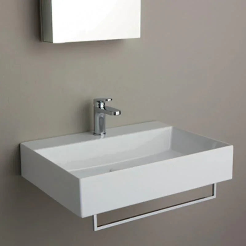 Studio Bagno Shard 600mm Basin - Ideal Bathroom CentreSHA60Gloss WhiteGloss White