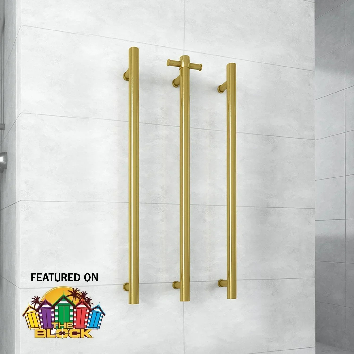 Thermogroup Round Vertical Single Heated Towel Rail - Ideal Bathroom CentreVS900HChrome