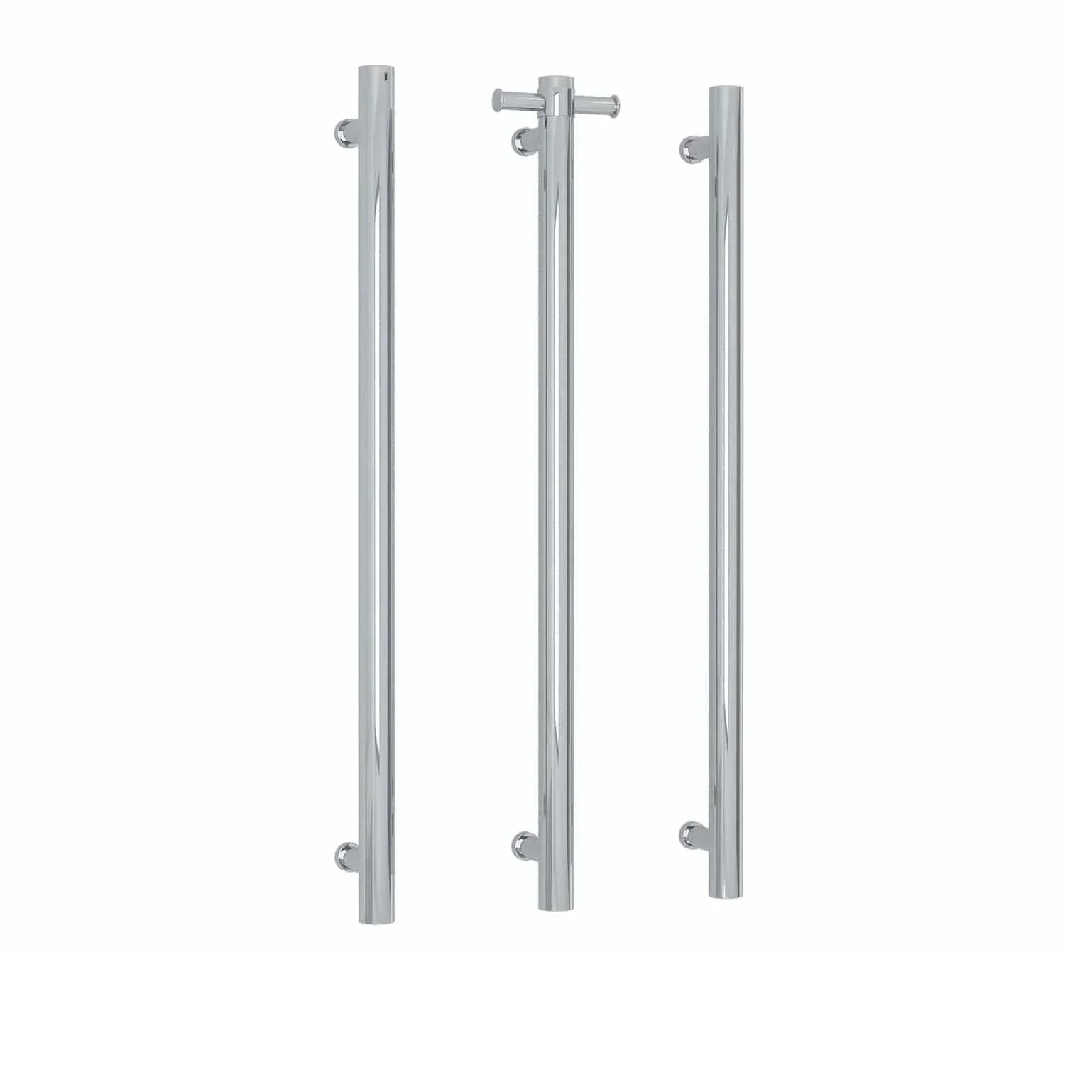 Thermogroup Round Vertical Single Heated Towel Rail - Ideal Bathroom CentreVS900HChrome