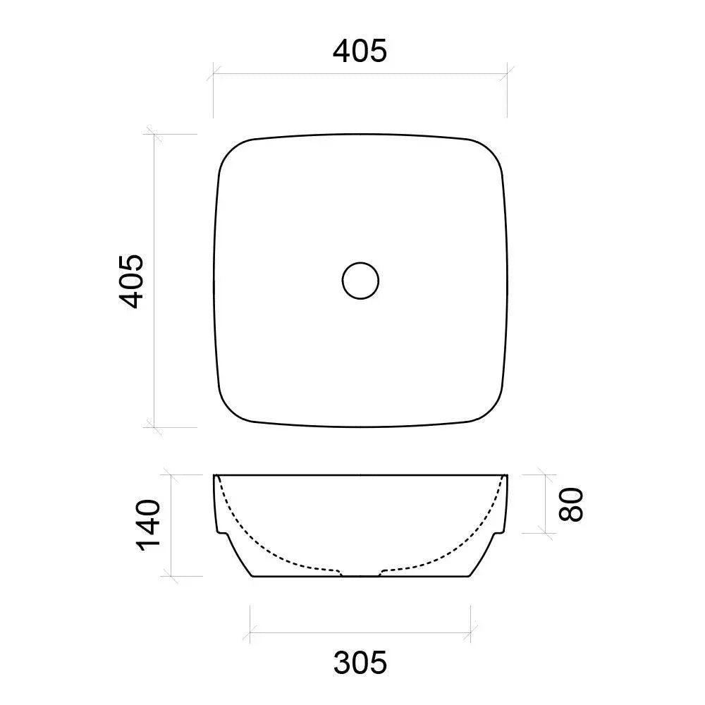 Timberline Addison Ceramic Basin - Ideal Bathroom CentreADD-BS-400-WG-SGloss White
