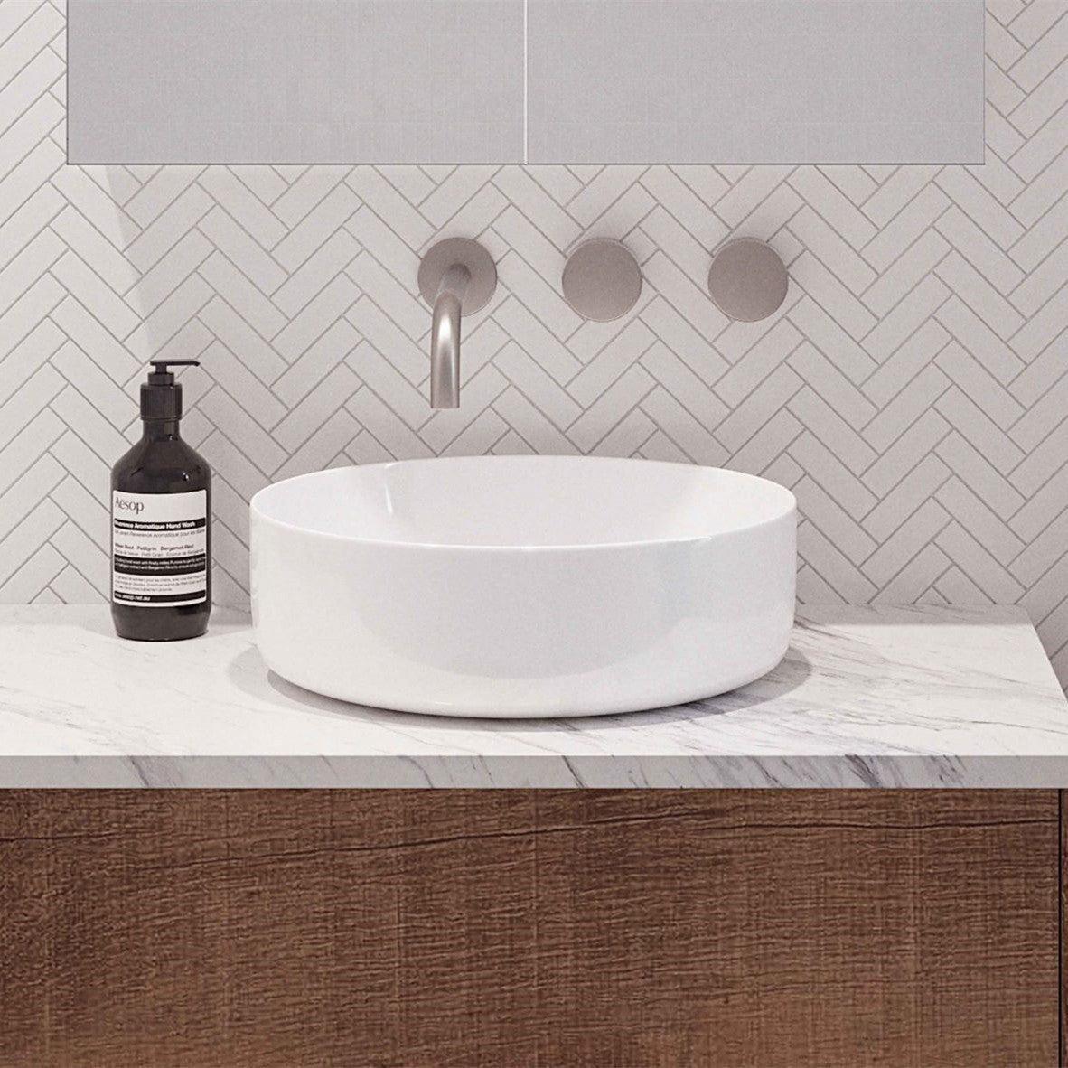 Timberline Allure Above Counter Basin - Ideal Bathroom CentreALL-BS-360-GW-SGloss White