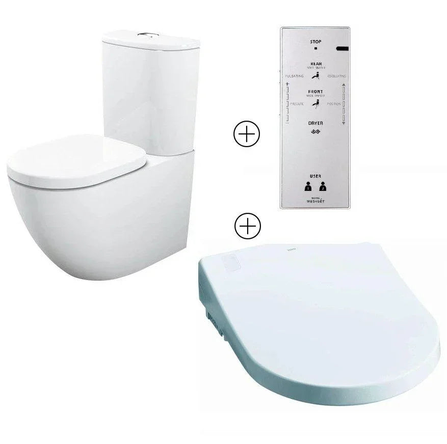TOTO Basic+ Auto Washlet Bidet Toilet Suite - Ideal Bathroom CentreCST761DVA1+TCF4732AT