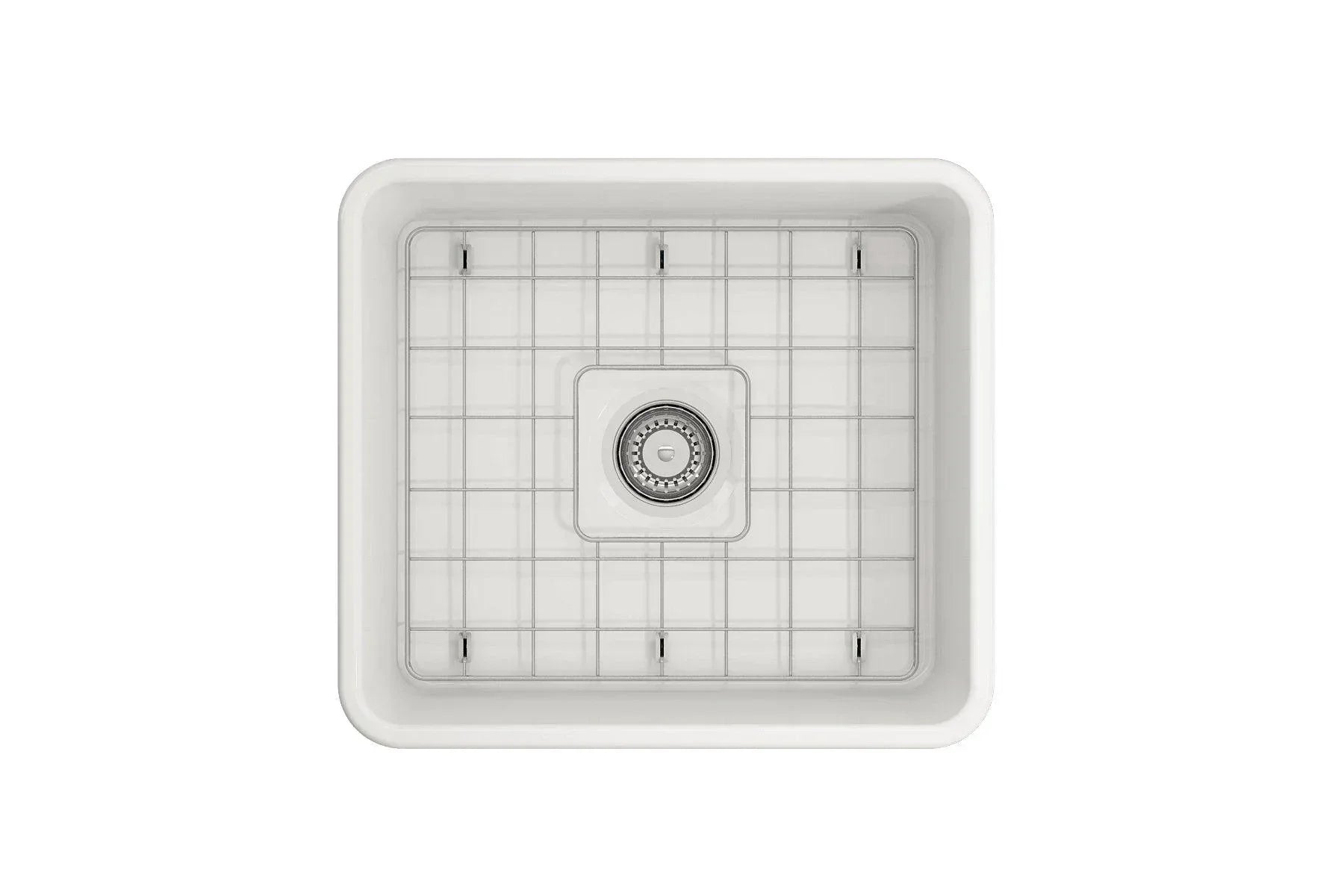 Turner Hastings Novi 50 x 46 Fine Fireclay Butler Sink - Ideal Bathroom CentreNO50FS-RNovi Ribbed FrontNo Grid