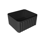 Turner Hastings Novi 50 x 46 Fine Fireclay Matte Black Butler Sink - Ideal Bathroom CentreNO50FS-R-MB+NO50SSGNovi Ribbed FrontNo Grid