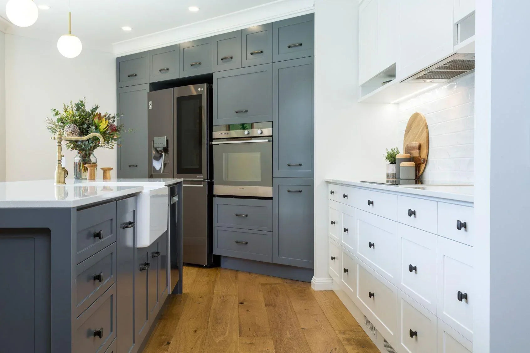 Turner Hastings Novi 75 x 46 Fine Fireclay Butler Sink- Gloss White - Ideal Bathroom CentreNO75FSRibbed Front