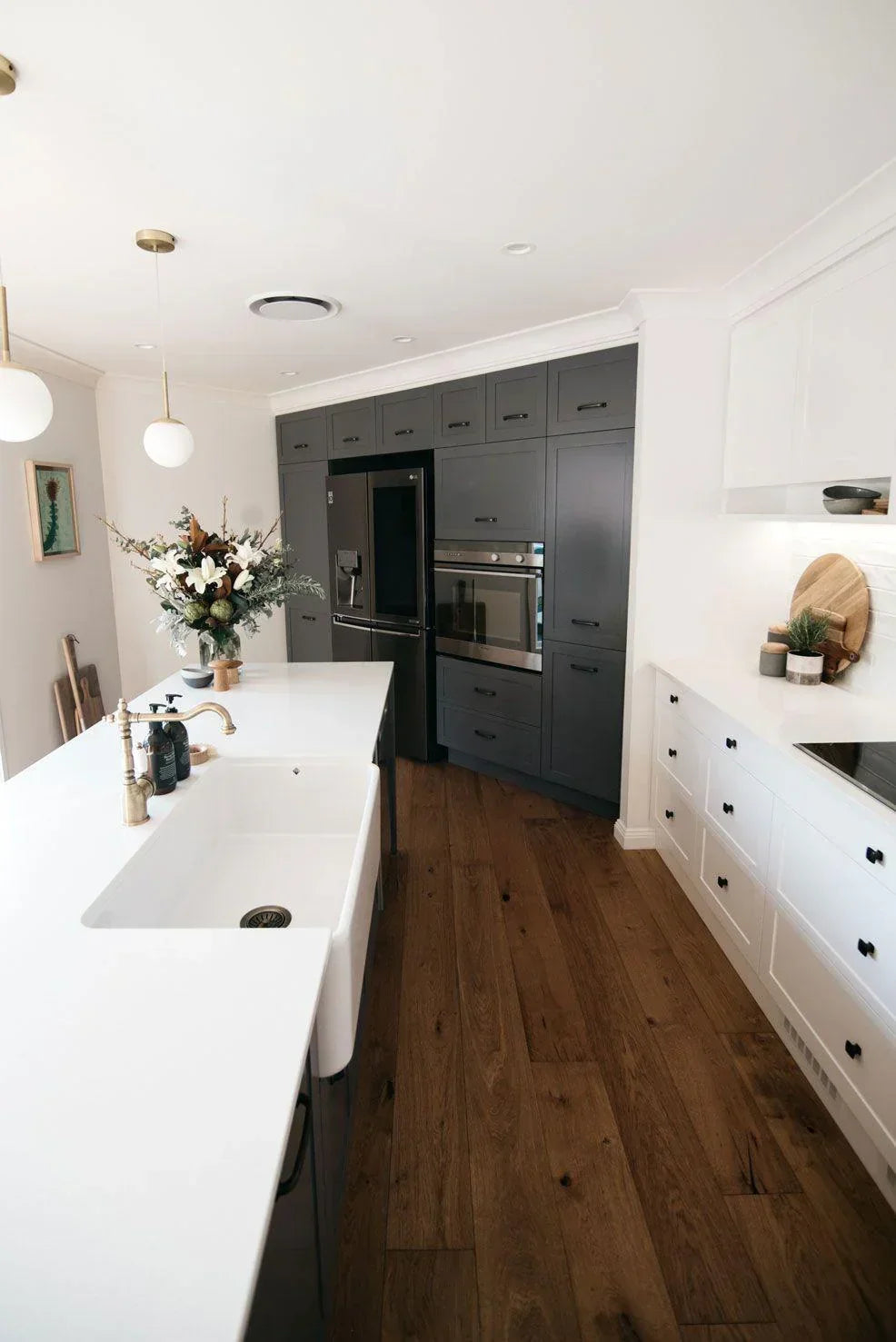 Turner Hastings Novi 75 x 46 Fine Fireclay Butler Sink- Gloss White - Ideal Bathroom CentreNO75FSRibbed Front