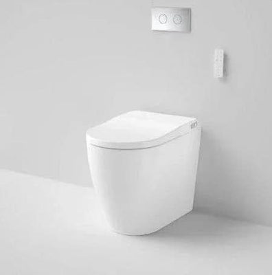 Caroma Urbane II Bidet Cleanflush Invisi Series II Wall Faced Toilet Suite (with GermGard), White