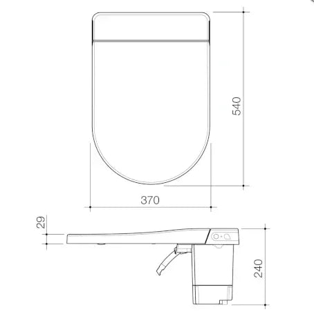URBANE II BIDET CLEANFLUSH® WALL FACED CLOSE COUPLED TOILET SUITE (WITH GERMGARD®) 848710W / 848711W - Ideal Bathroom Centre848711WBack Entry